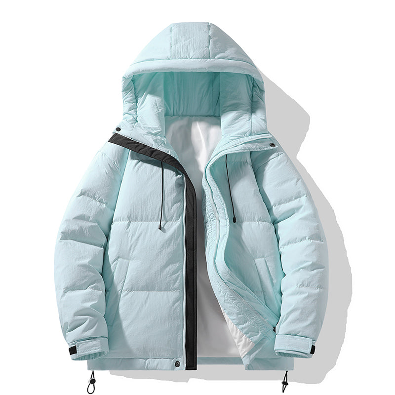 Urban Off-White Kapuzen-Pufferjacke mit Kontrastdetail
