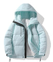 Urban Off-White Kapuzen-Pufferjacke mit Kontrastdetail