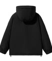 Robuste Schwarze Kapuzenjacke mit Mehreren Taschen
