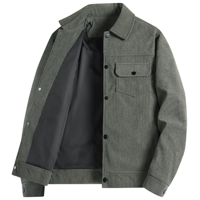Klassische Polyester Knopfhemdjacke