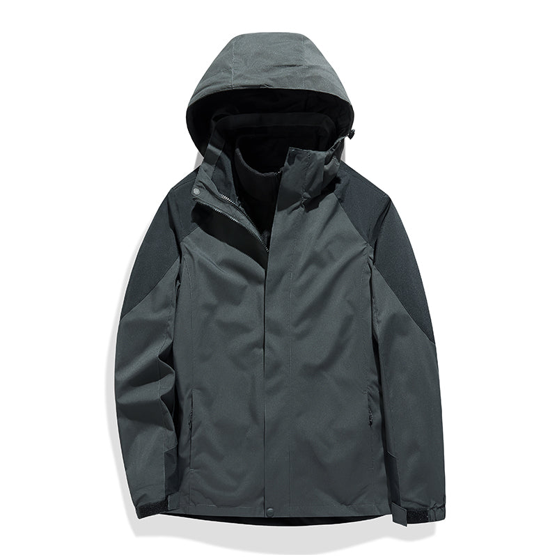 Sportliches Polyester Kapuzen-Technikjacke